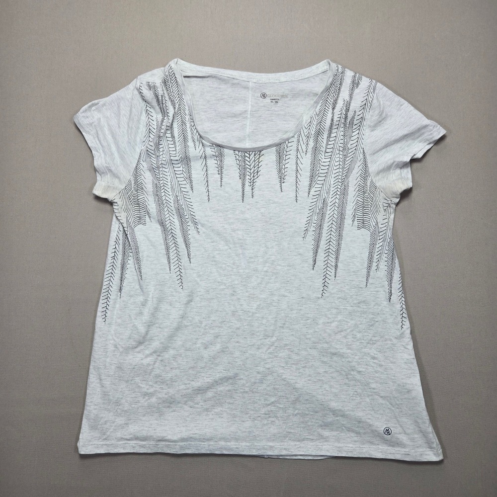 Cloudveil Heathered Tee Top Casual Everyday Wear Short Sleeve Women's XL